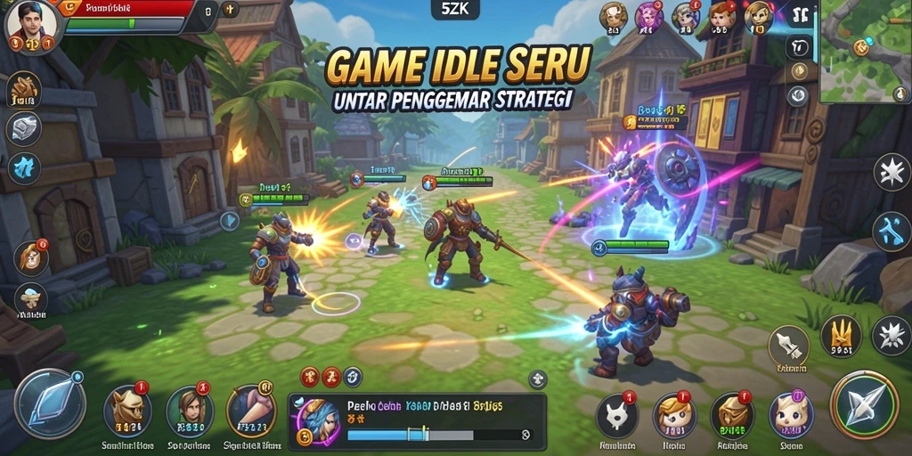 Screenshot gameplay 5ZK yang menunjukkan manajemen sumber daya.