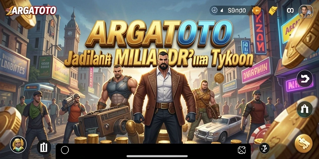 Tampilan gameplay menarik dari ARGATOTO dengan elemen Tycoon yang menantang.