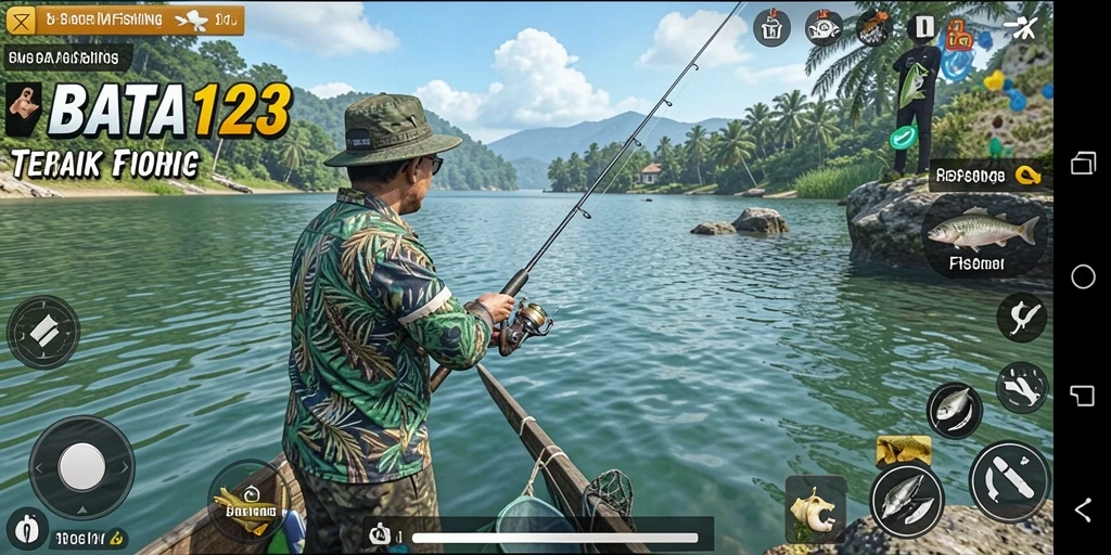 Tampilan gameplay BATA123 dengan aksi memancing yang seru dan grafis menarik.
