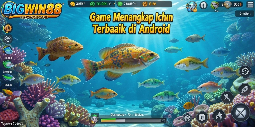 Tampilan gameplay BIGWIN88 yang seru dan mendebarkan saat menangkap ikan.