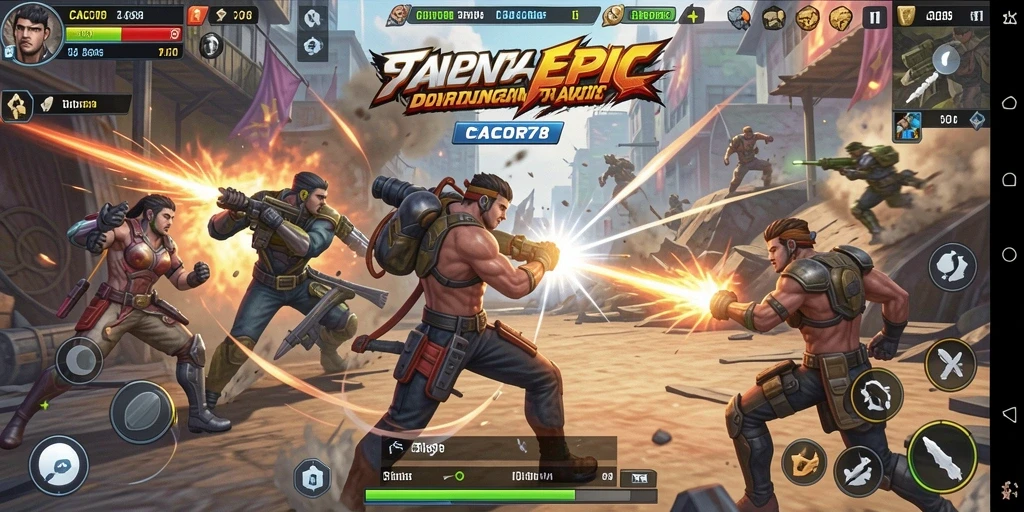Tampilan menegangkan dari gameplay Aksi yang seru di CACOR78.