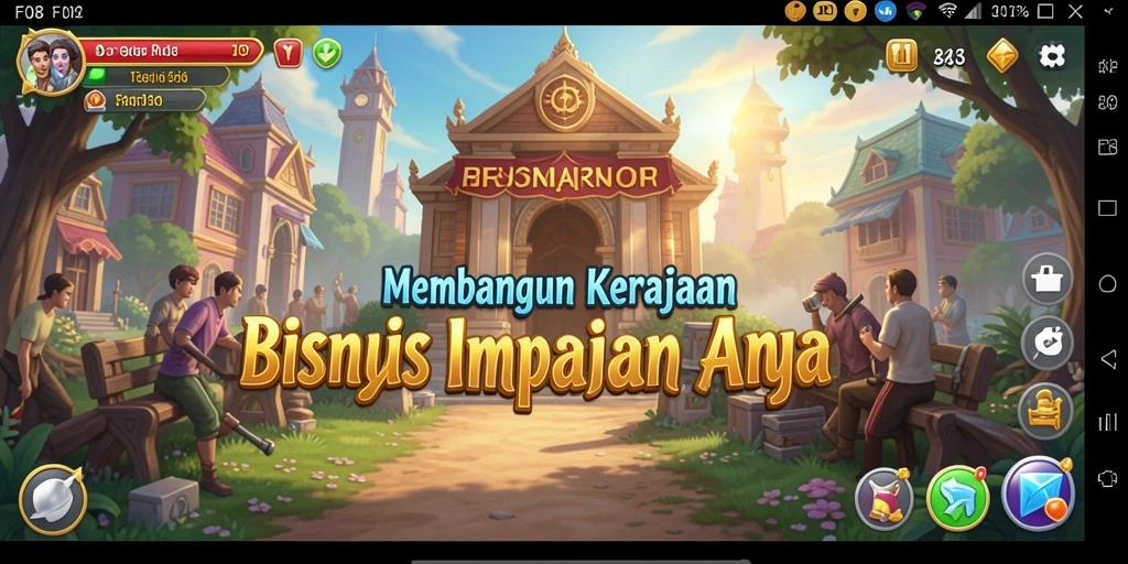 Tampilan gameplay menarik dari F08 di dunia Tycoon.