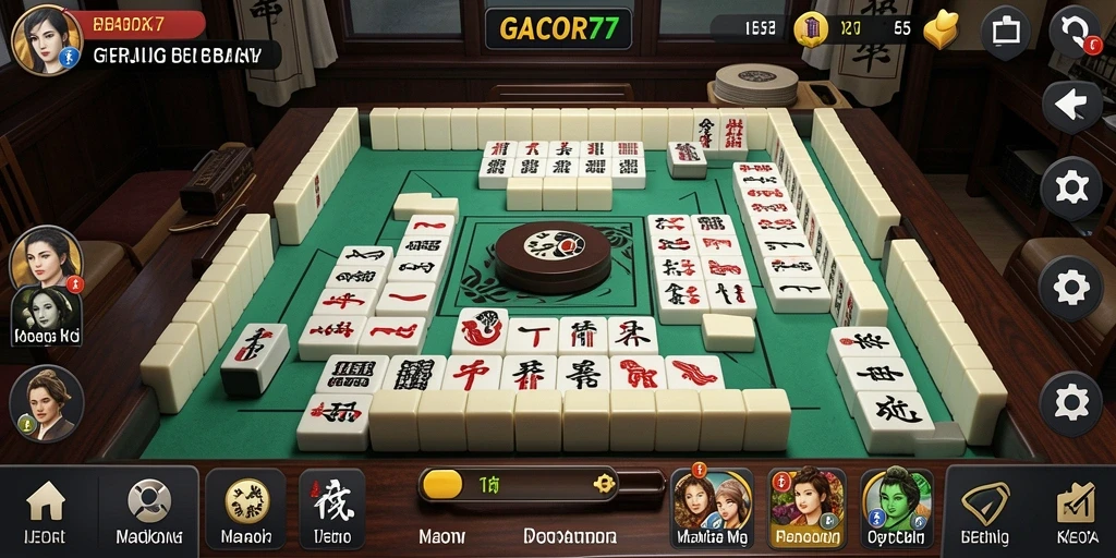 Tampilan menarik dari gameplay Mahjong di GACOR77.