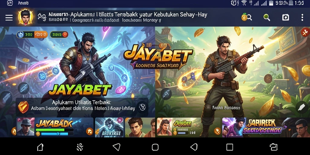 Tampilan antarmuka JAYABET yang user-friendly untuk utilitas sehari-hari.