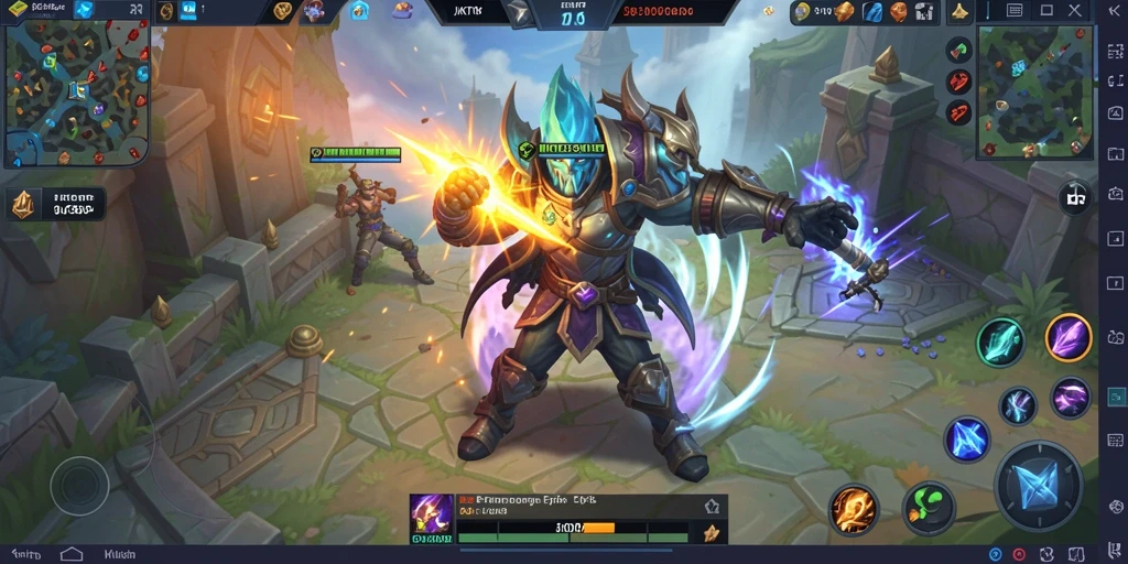 Screenshot menunjukkan aksi seru dalam pertandingan MOBA JKT303.