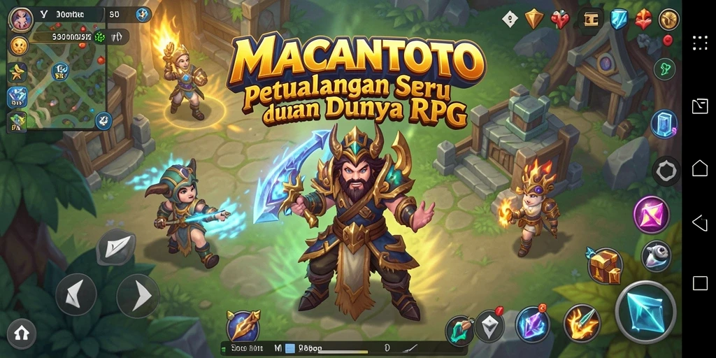 Gameplay epik MACANTOTO dalam suasana dunia RPG yang menakjubkan.