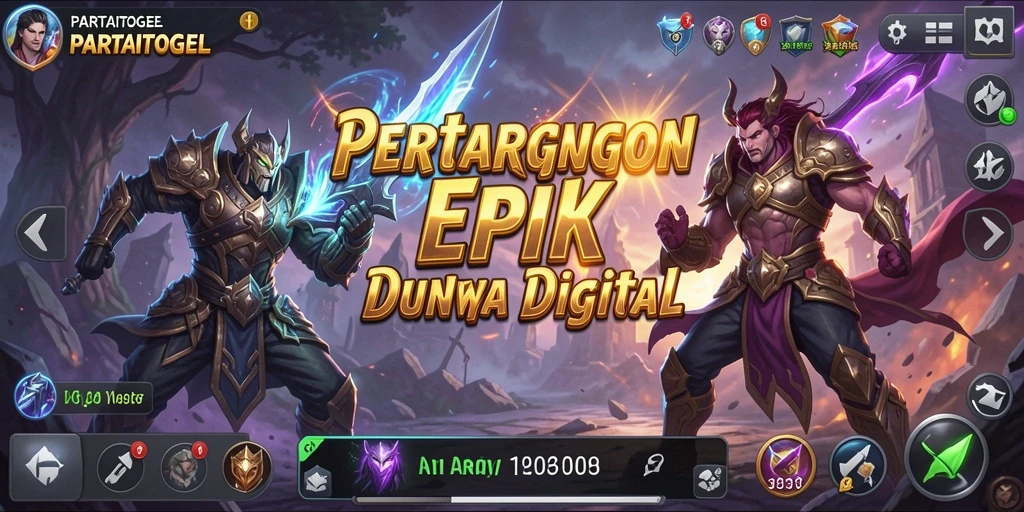 Screenshot menampilkan aksi pertarungan seru dalam PARTAITOGEL.
