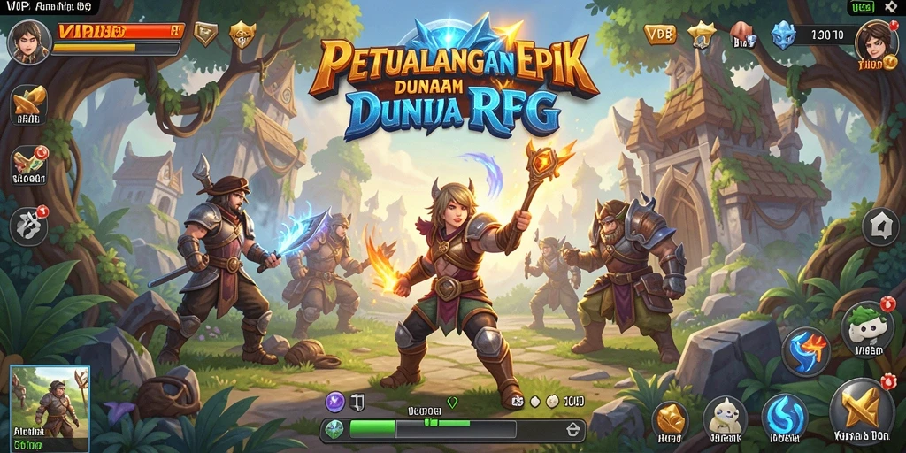 Gameplay seru dalam dunia RPG yang menarik dan mendebarkan.