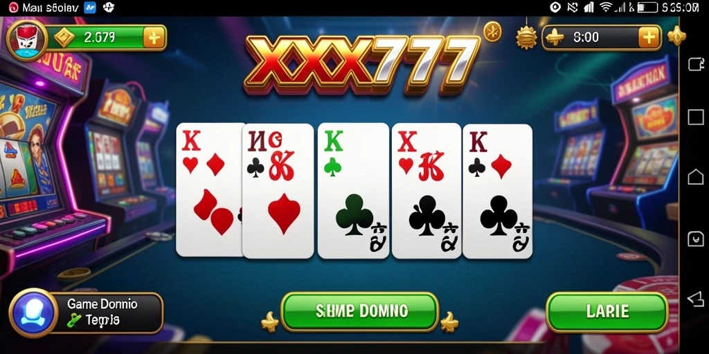 Screenshot utama XXX777 menampilkan gameplay seru permainan Domino.